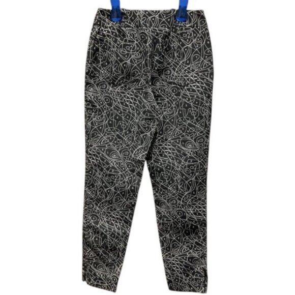 Christian Chenail black and white abstract pattern pants size 4 - Picture 4 of 4